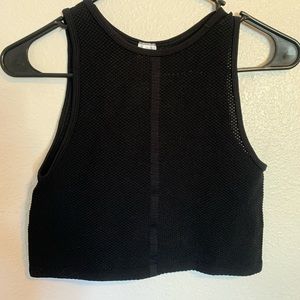 Black Mesh Tank Top